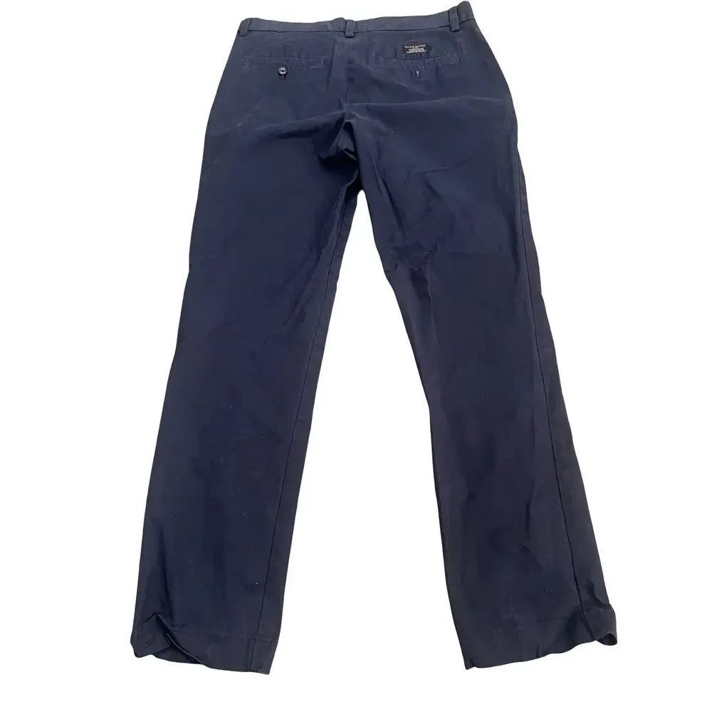 Banana Republic Aiden Chino Pants Men’s 32x34 Navy Blue Slim Fit Stretch Twill